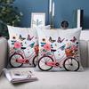 1 Pieces Floral Bicycle Pillow With Butterflies And Bird Polyester pillowcase, sofa decorative cushion cov Headboard Pillow
