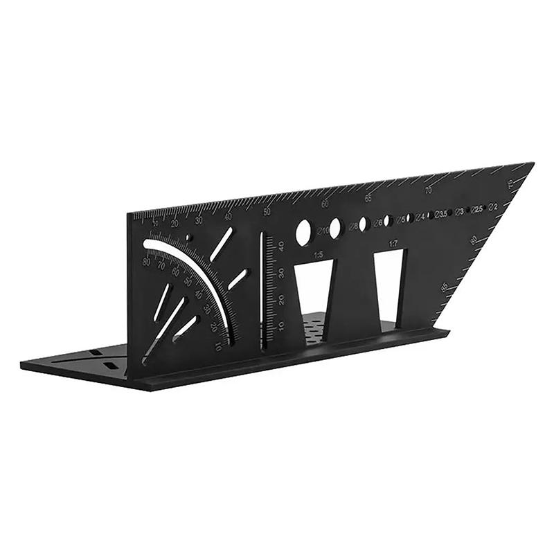 3D Gehrungswinkelmesswerkzeug Multifunktionale Winkelmesslehre Zimmermann Linien Winkelmesser Messlineal 45 90 Grad Linien Messlehre