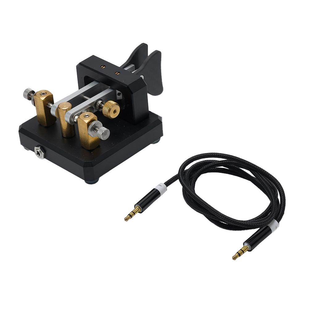 Automatic Dual Paddle Morses Telegraph Key For CW Ham Radio Users With Carbon Fiber Blades And Silver Contacts