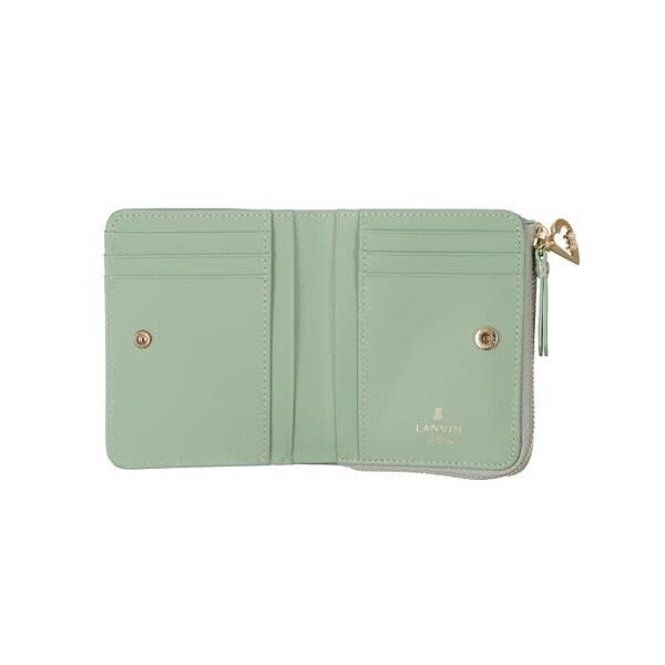 Lanvin en Bleu Magenta Große Reißverschluss-Bifold-Geldbörse, Marineblau, Größe F