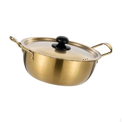 Panela de aço inoxidável para cozinhar macarrão e sopas coreanas