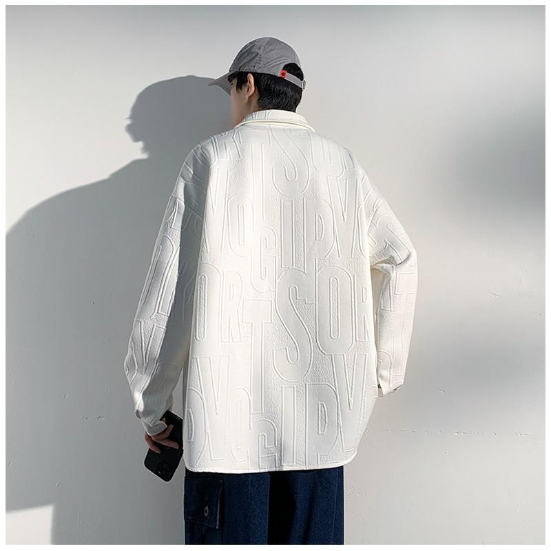 Fall New Big-size Lapel Male Street Hipster Long-sleeved Shirt Jacket