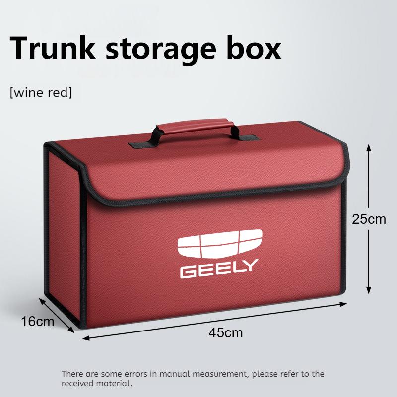 For GEELY Coolray Starray Emgrand Emgrand Tugella Car Trunk Storage Box Organizer Foldable Stowing Tidying Bag Car Accessories