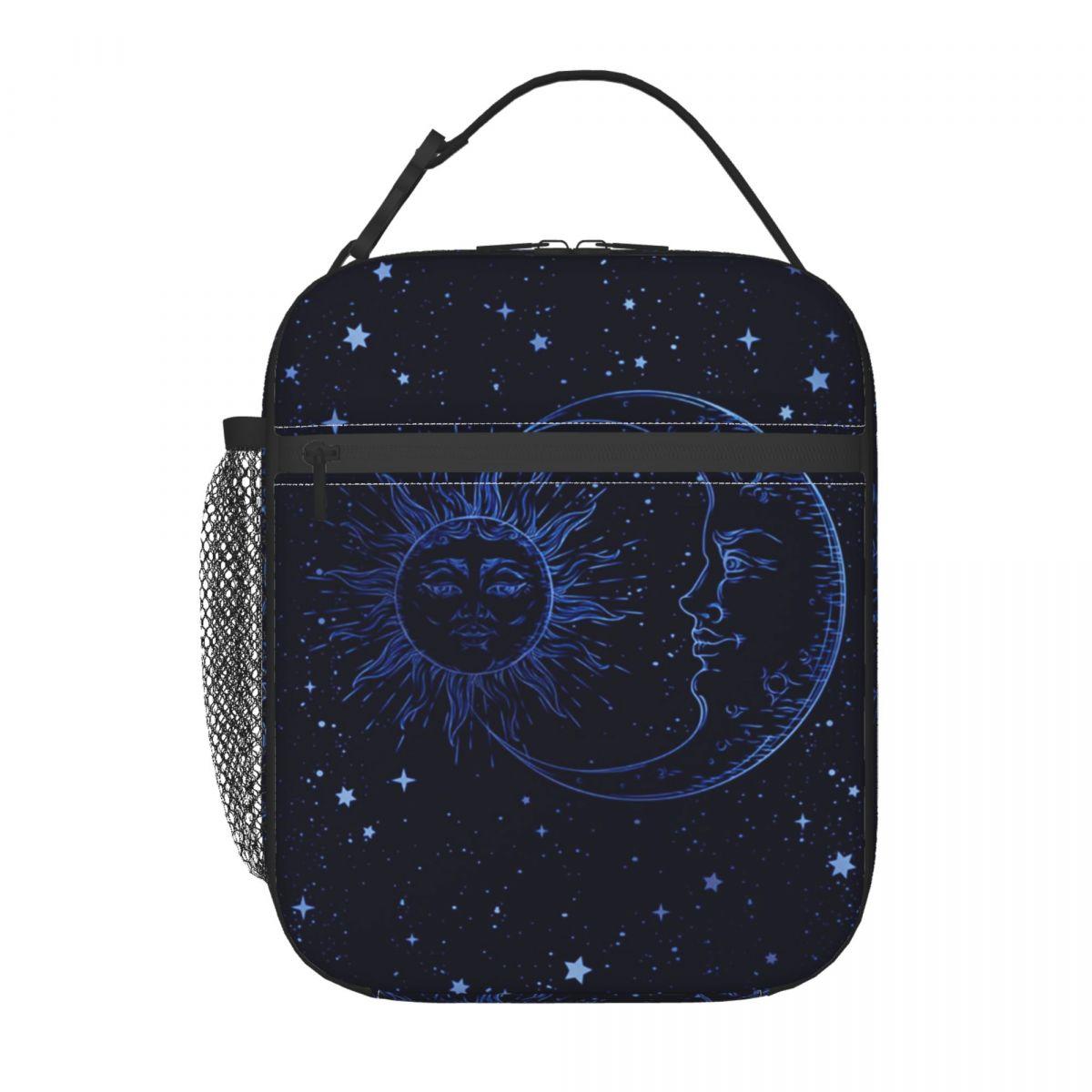 Celestial Mystic Esoteric Magic Sun Moon Insulated Lunch Bag for Women Kids Portable Food Boxes Thermal Lunch Box Tote One Size