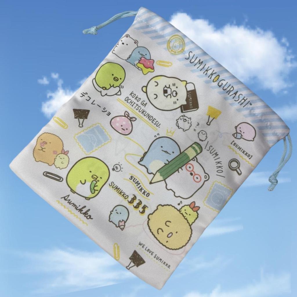 Large Sanrio Canvas Double-Sided Printed Drawstring Tote Bag, Eco-friendly Storage Solution