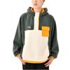 Vans Patchwork Hooded Pullover Sweatshirt Women Tops Green VN0A7YGXYQW