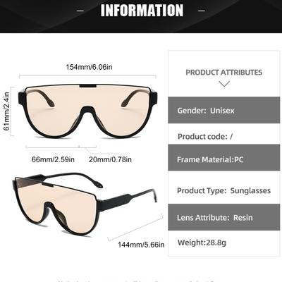 Oversized Sunglasses For Women Men Retro Classy Shades Lens Hip Hop Lightweight Metal Frame Colored Lens