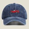Red Sports Car Silhouette Fashion Washed Baseball Cap Hat Outdoor Activities