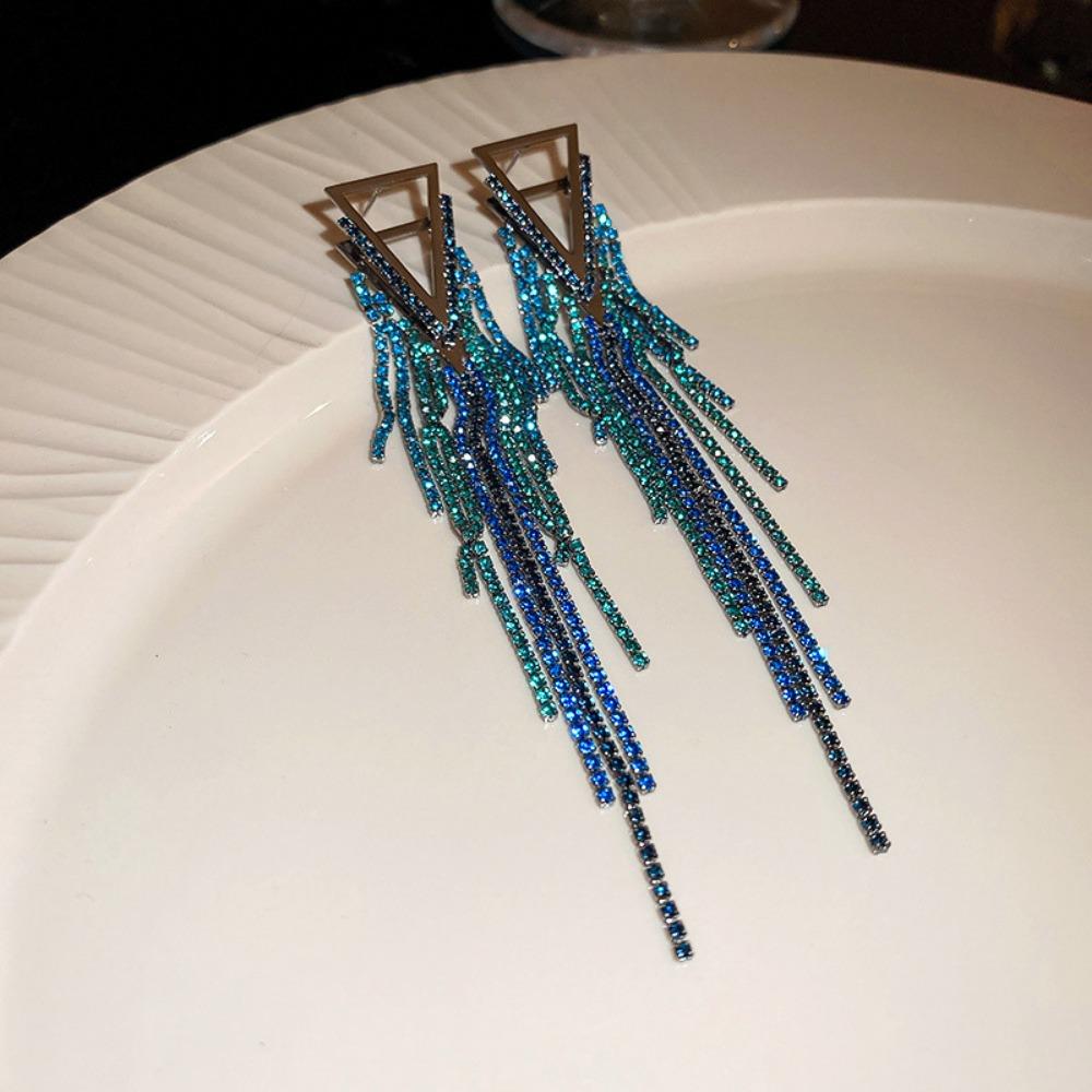 Zircon Inlaid Pearl Butterfly Geometric Earrings European and American Exaggerated High-end Stud Earrings Temperament Light Luxury Earrings