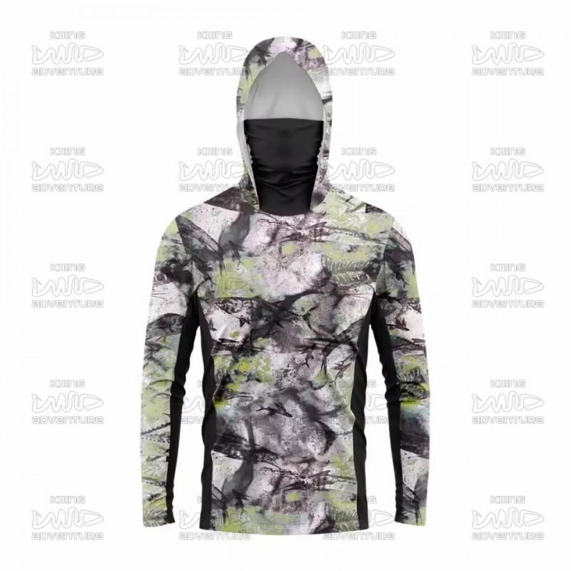 Lightweight Quick-Dry Fishing Hoodie With Face Cover UV Protection Long Sleeve Outdoor Shirt Men