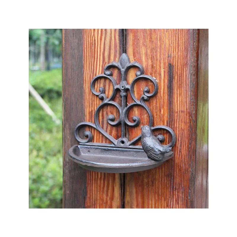European Bird-shaped Ornaments Vintage Cast Iron Crafts Bird Feeders Home Garden Wall Storage Key Box