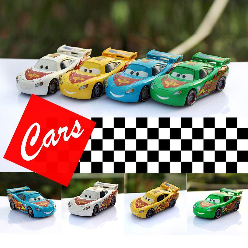 95 Yellow Cars Blue Green Mcqueen Alloy Childrens Toy Car Model Birthday Gifts