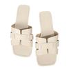 Large size flat-bottomed cool slippers 2025 new casual outer wear simple and fashionable square head beach soft-bottomed cool slippers