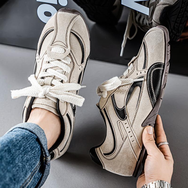 Spring new retro versatile flat-bottomed little white lightweight sports shoes casual shoes men's shoes