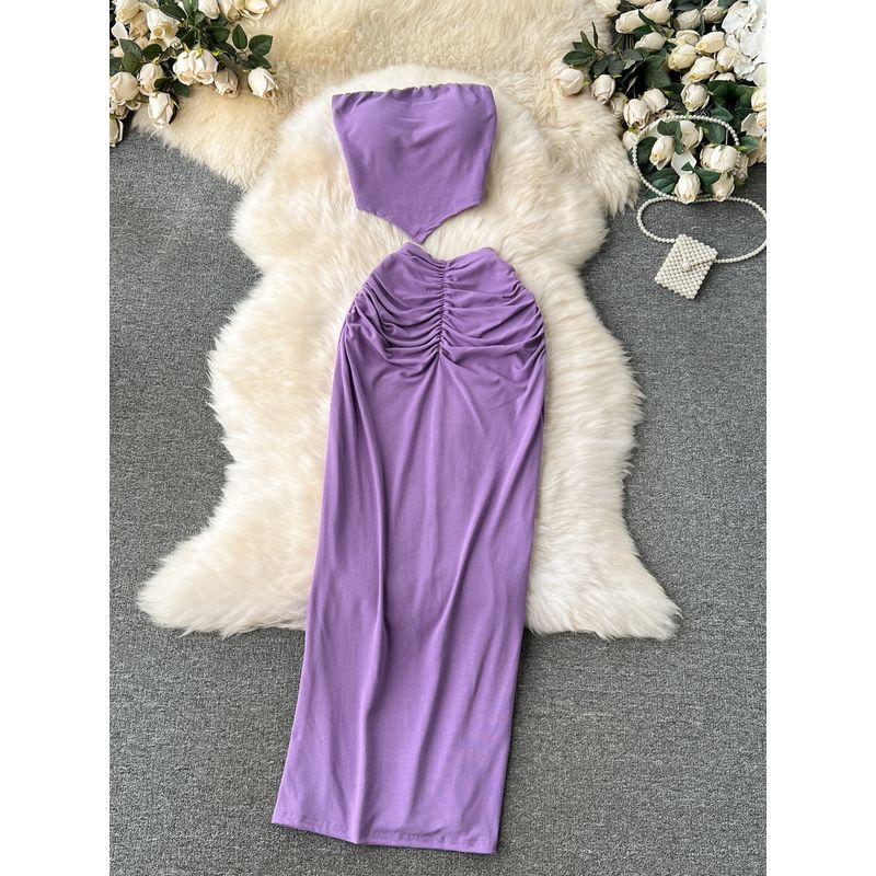 Fashion Sexy Wind Easiest for Match Ruched Silm Fashionable Tube Top