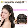 Rhinestone Fishtail Braid Headband Wig for Women's Realistic Hair Volume Increase