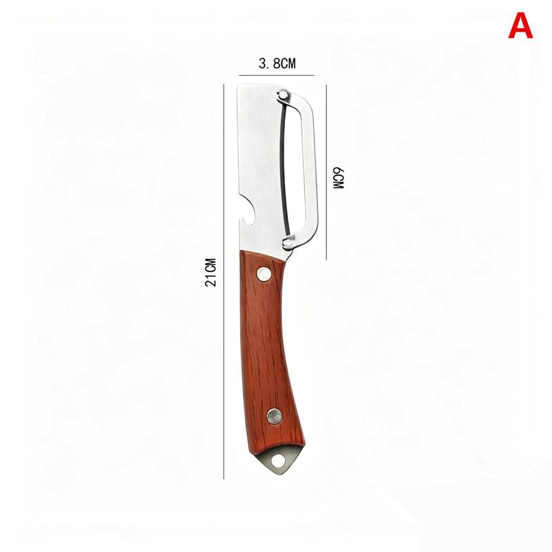 Multi-Functional Vegetable Peeler For Kitchen, Ultra-Sharp Stainless Steel Blade With Wooden Handle And Bottle Opener