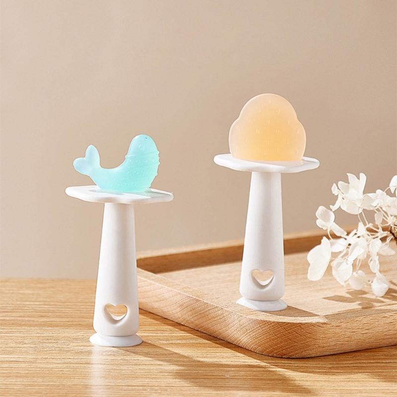 Silicone Teether Toy for Baby Cartoon Chewing Toy BPAFree Molar Rod Infant Teething Gift Rattle Teether Pacifier Accs