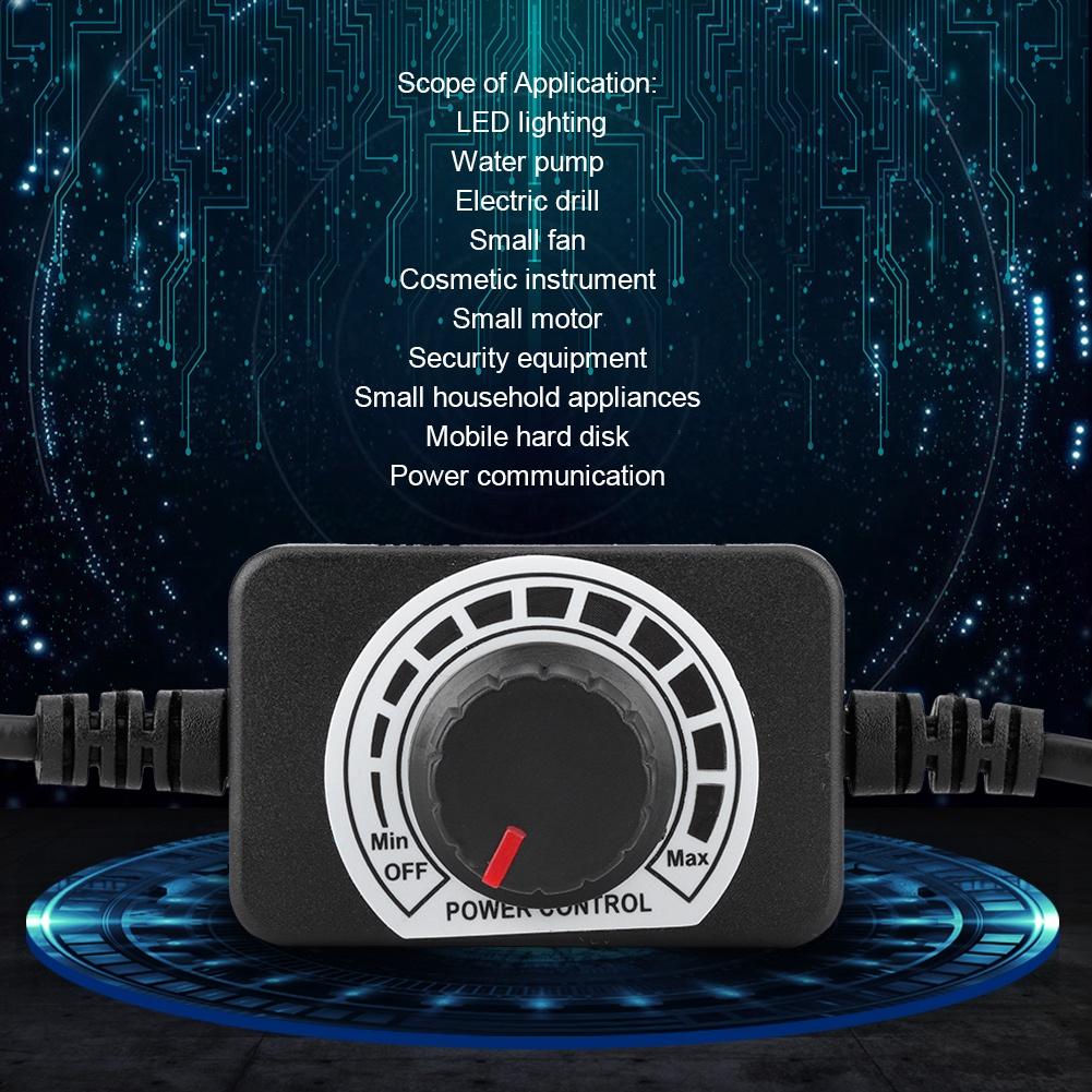 5 24V Adjustable DC Speed Control Switch Stepless Light Temperature Switch for Motor Drill Speed Controller