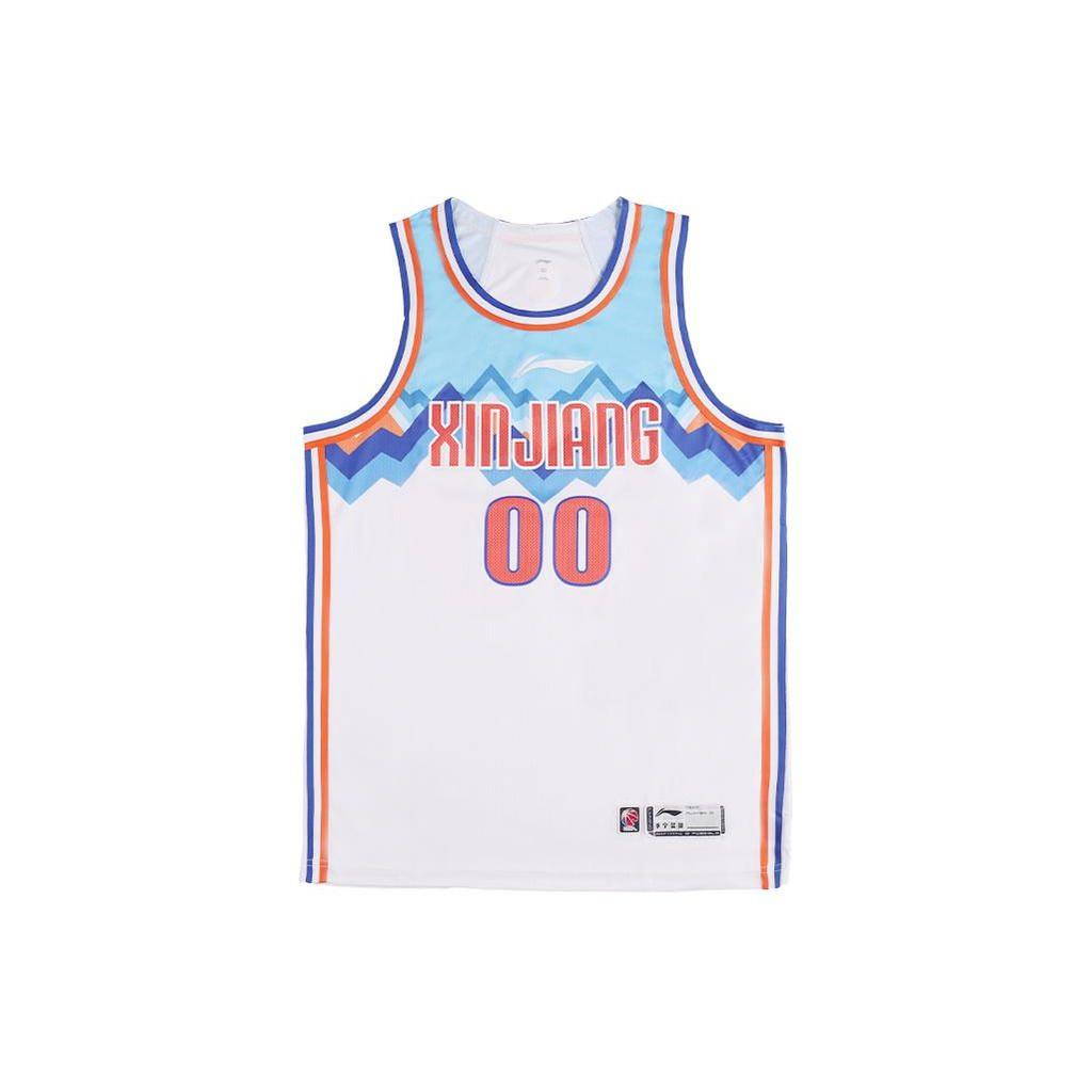 Li Ning CBA Series Color Block Digital Print Competition Basketball Jersey Fan Edition 23-24 Season Xinjiang Team Zhao Rui 0 Men jersey AAYTC01-1