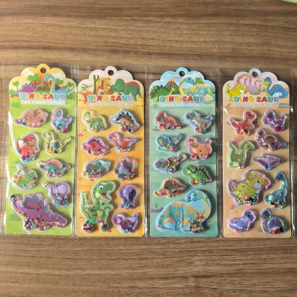 Cute Cartoon Sparkly Dino Decor Decals Childrens Reward Stickers  DIY Crafts