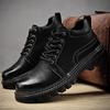 Men's Genuine Leather Retro Large Size Ultra-light Handmade Casual Shoes Men's High-top Ankle Boots
