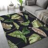Pflanzenblätter Teppich Schwarz Gold Mode Eingangstür Fußmatte Fußabtreter Rutschfeste Fußmatte Wohnzimmer Dekor Teppich