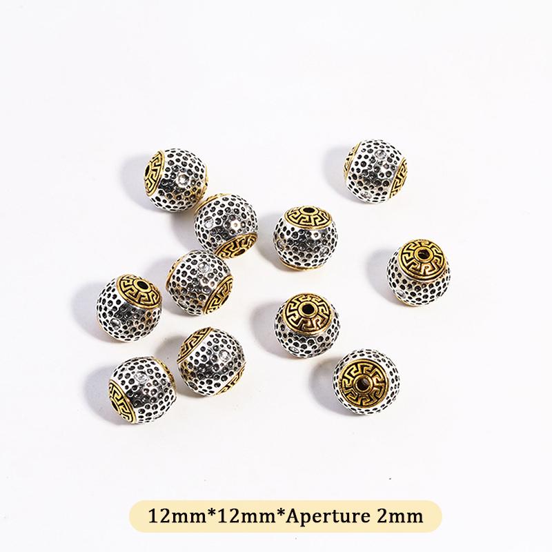 

5 шт. Античное серебро Золотой цвет Тибетские свободные бусины Большое отверстие Разделительные бусины для DIY Изготовления ювелирных изделий Подвески Браслет Фурнитура