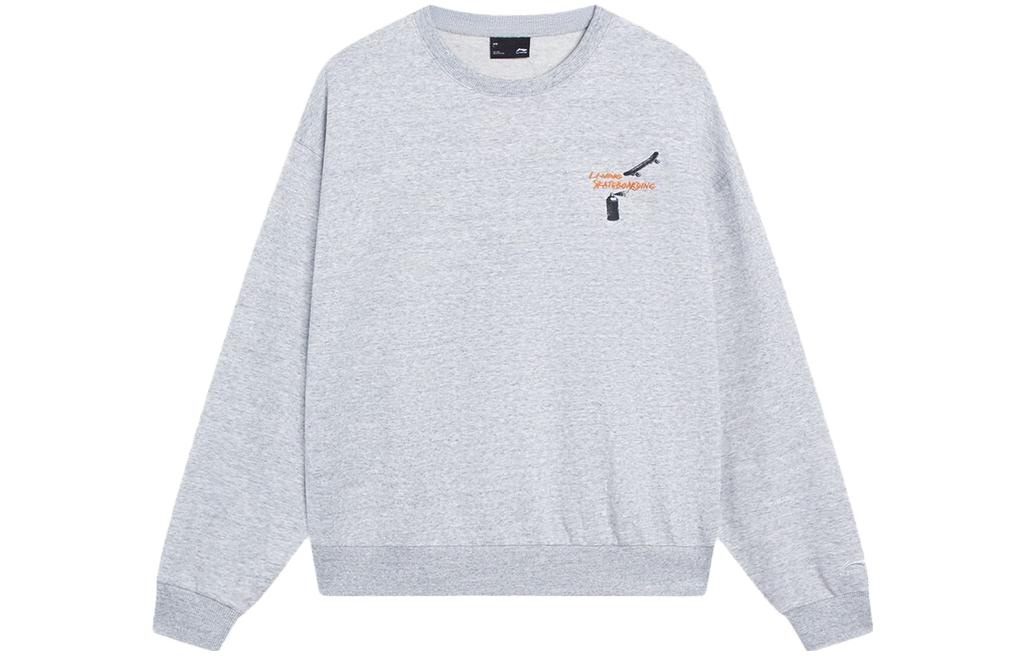 Li Ning Skateboard Sweatshirt Unisex Heather Gray AWDT155-3 M