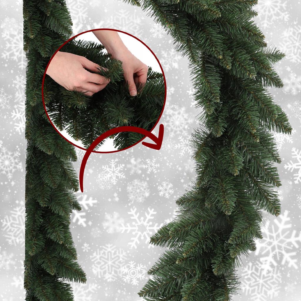 KADAX Girlanda Choinkowa Świąteczna 112 cm Zielona Gęsta