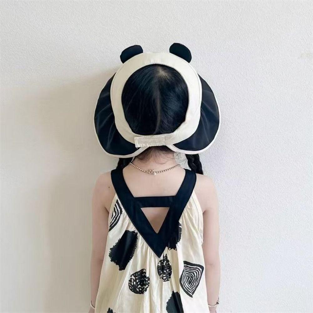 Adjustable Summer Beach Cap Big Brim Children Sun Hat Cute Kid Sun Protection Hat  Girl
