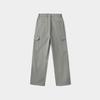 HLA Black Whale Men's Casual Elastic Waist Straight-Leg Cargo Pants
