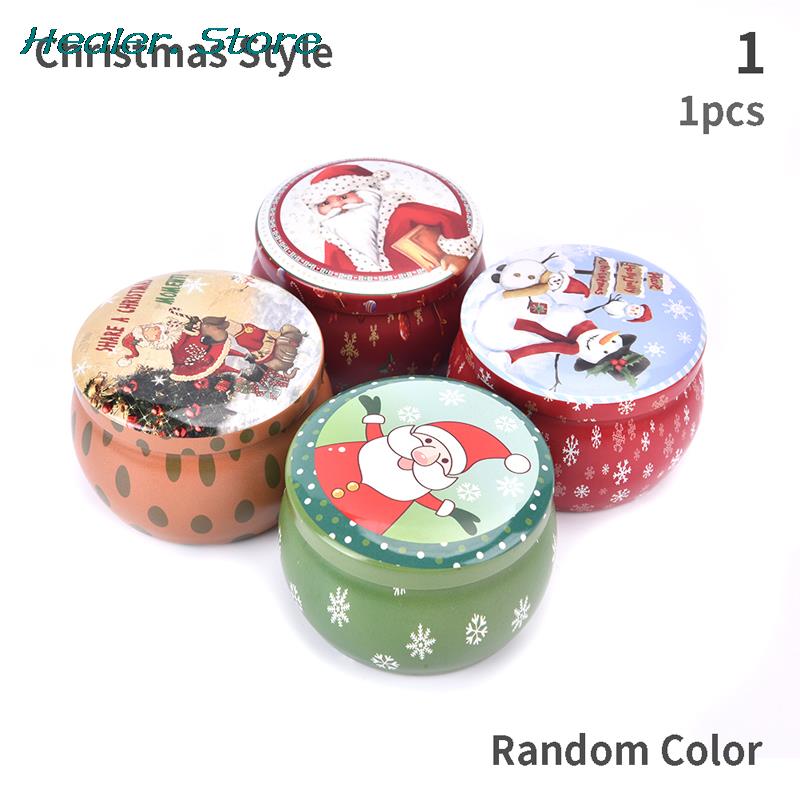 Christmas Candle Tin Jars DIY Candle Making kit Holder Storage case for Dry Storage Spices Camping  Party Favor Sweets Gifts