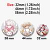 Cartoon Game Merold Kurode Hallritt Brooch Anime Fragaria Memories Lapel Pins Plastic Round Badge for Bag Hat Jewelry XMAS Gifts