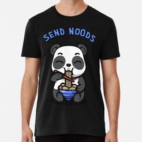 Kawaii Panda Eating Ramen Send Noods Funny Size S to 5XL Made in the USA T-shirt L