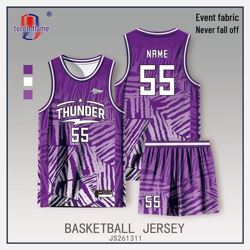 Juyan Unisex Quick-Dry Basketball Jersey  Shorts Set 4XL
