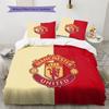 Man Utd Bedding Quilt Set Quilt Cover Pillowcase Home Decoration Birthday Gift (1 * duvet cover + 2 * pillowcase, without core)