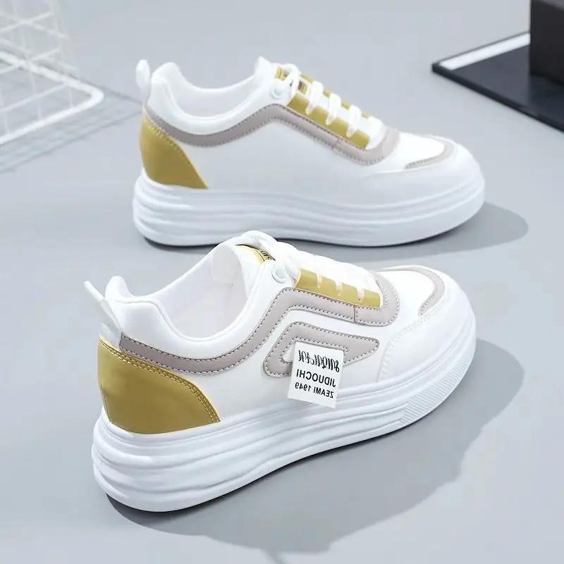 Sneakers Woman Footwear Sports Athletic White Shoes for Women Spring Autumn Walking Original New In Stylish 2025 Aesthetic A H