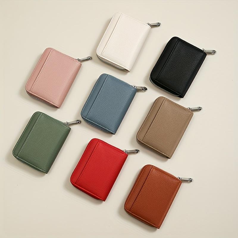 Short Coin Purse  Women's Leather Texture Small Wallet  Fashionable Coin Bag  Women's Card Case  Japanese Style