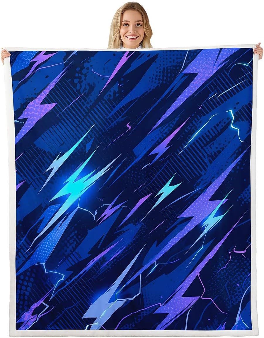 Watercolor Wave Fleece BlanketOcean Surf Water Plush Blanket for Kids Teens Boys GirlsJapanese Style Blanket for Sofa Bedroom 75x100cm