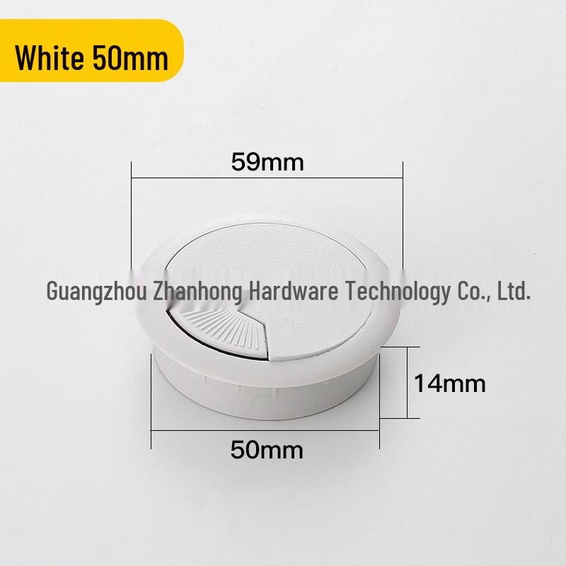 Round Desktop Cable Hole Cover for Wire Management (50, 53, 60mm)