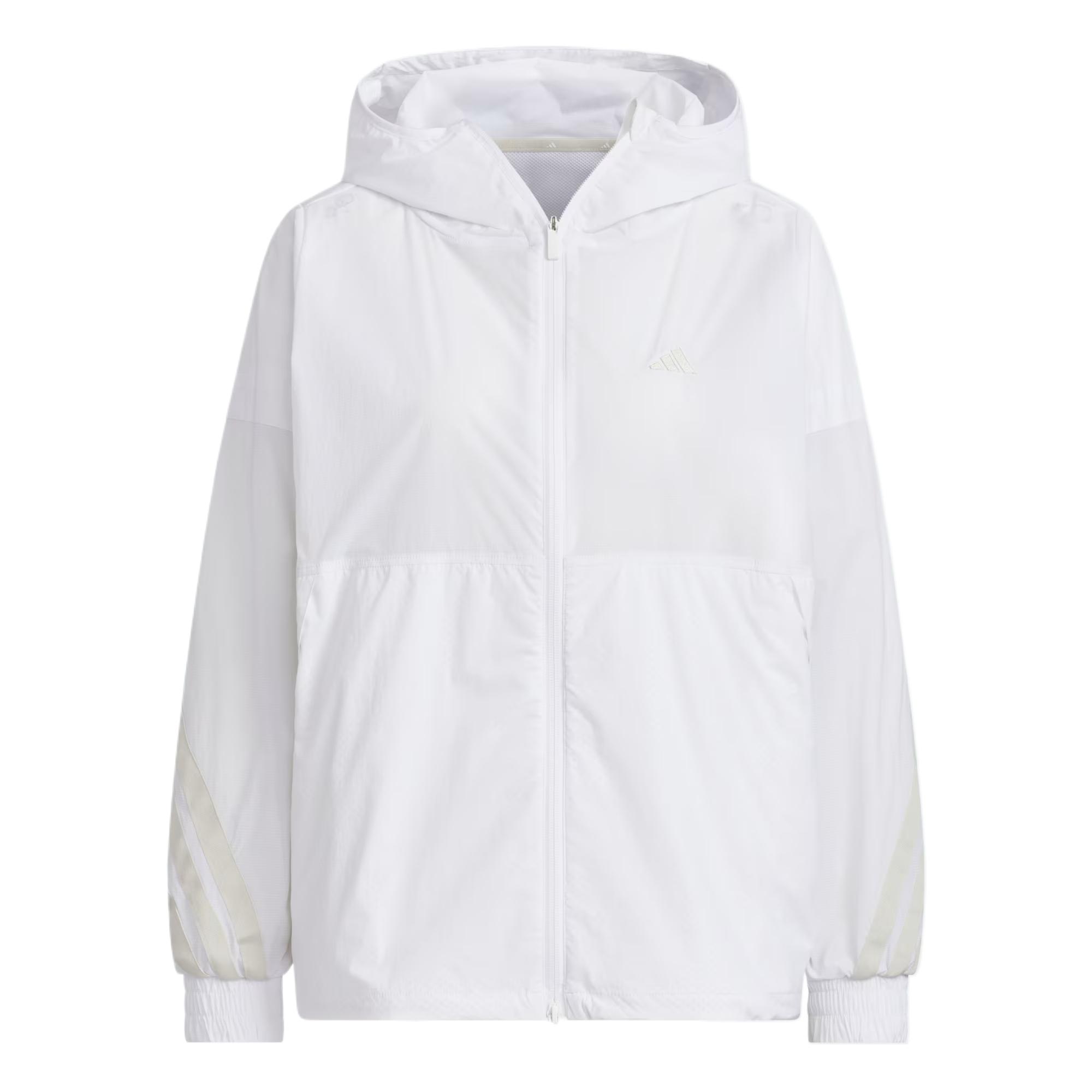 

Adidas Dwr Fz Мягкая Удобная Повседневная Куртка С Капюшоном Женская Куртка Белая JF4595 M