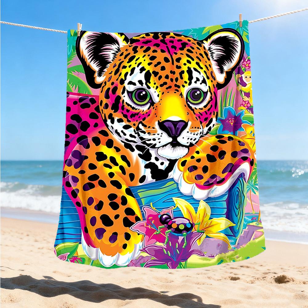

1pc Jaguar Print Outdoor Flannel Blanket Soft All Season Polyester Throw , Perfect for Picnics & Travel , Picnic Accessory 80x120cm