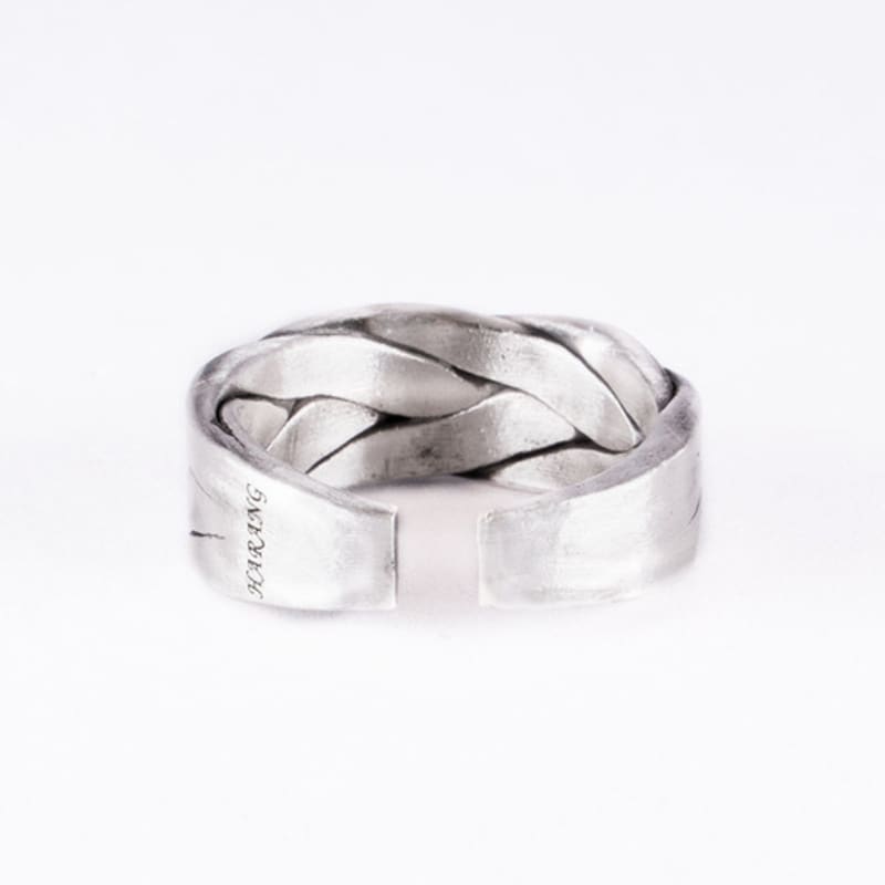 HARANG HR 220R_Silver Flat Braid Ring