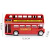 1:64 Alloy Bus Model Children's Toy Back Force Car Model Boy Toy Double-decker Bus Gift