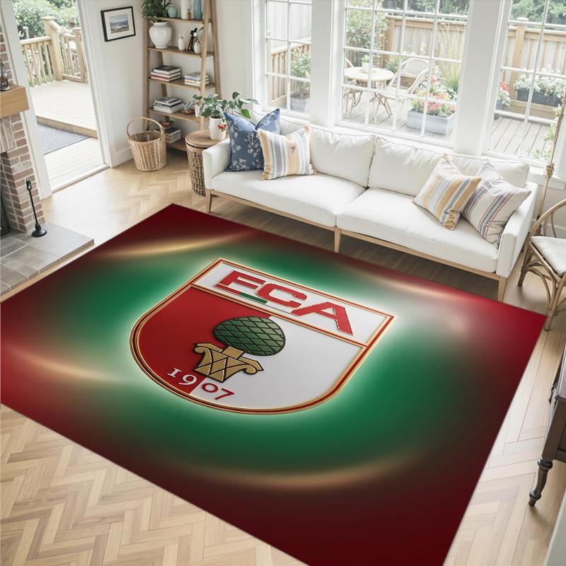 FC Augsburg FC Design Crystal Velvet Carpet Cozy Non?Slip Printed Rug For Bedroom Living Room Entrance