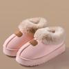 Fleece Lined Winter Slippers Men Women Ankle Cover Thick Sole Lightweight Eva Indoor Outdoor Warm Home Shoes