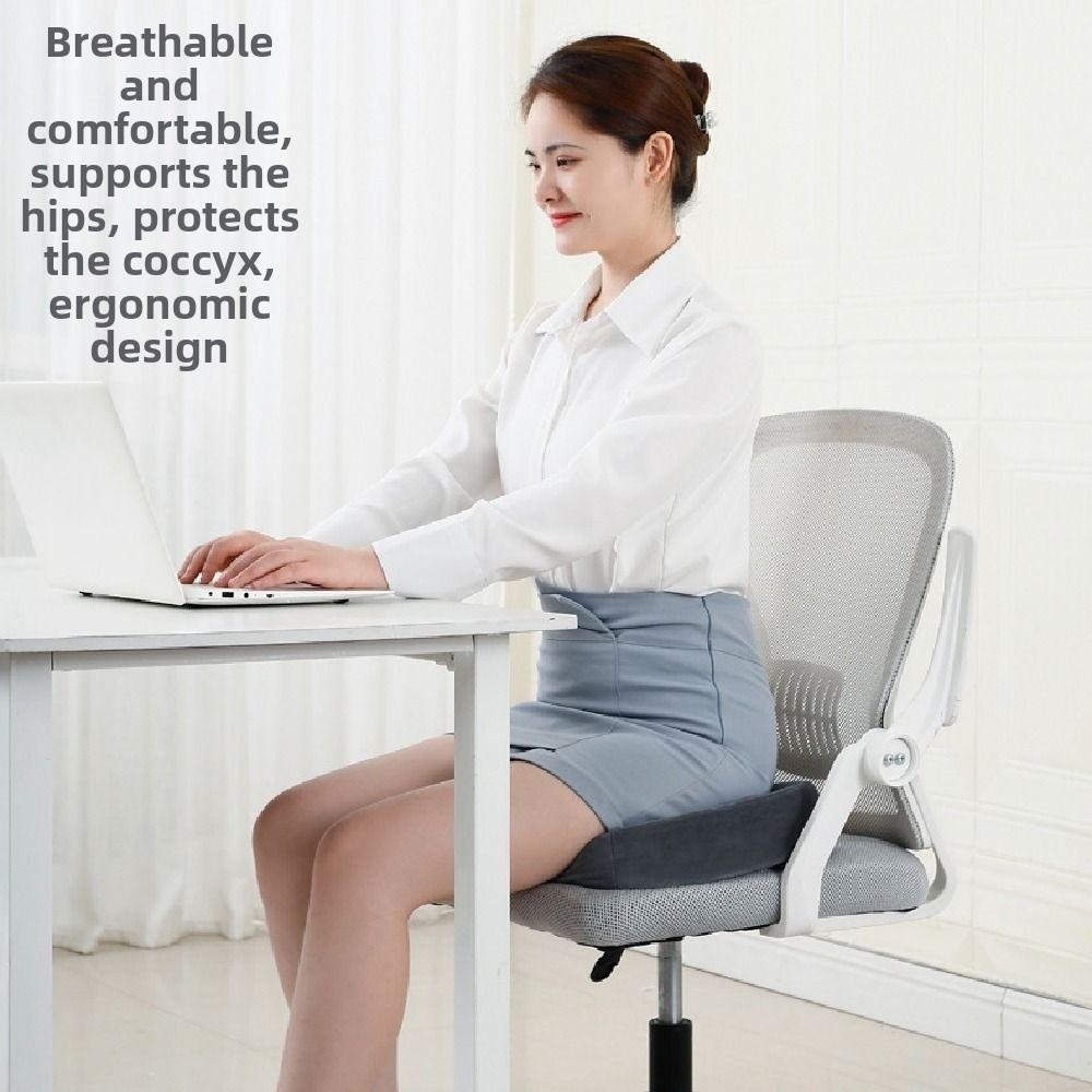 Ergonomic Office Chair Pad Slow Rebound Orthopedic Seat Cushion  Airplane Travel