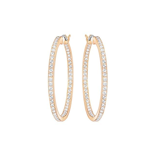 

Swarovski Sommerset Hoop Earrings Women earrings Rose-Gold 5528459 Box (Random Color)