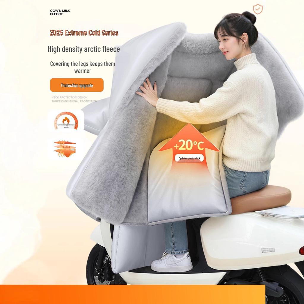 Winter Windproof & Waterproof Electric Car/Motorcycle Quilt - Fleece Lined